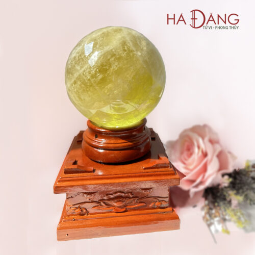 Quả Cầu Thạch Anh Vàng VIP